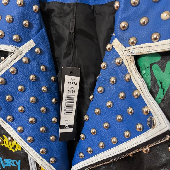 Vibrant Studded Leather Jacket - Picture 5 of 15